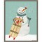 Snowman and Sled by Katie Doucette Canvas Art Framed